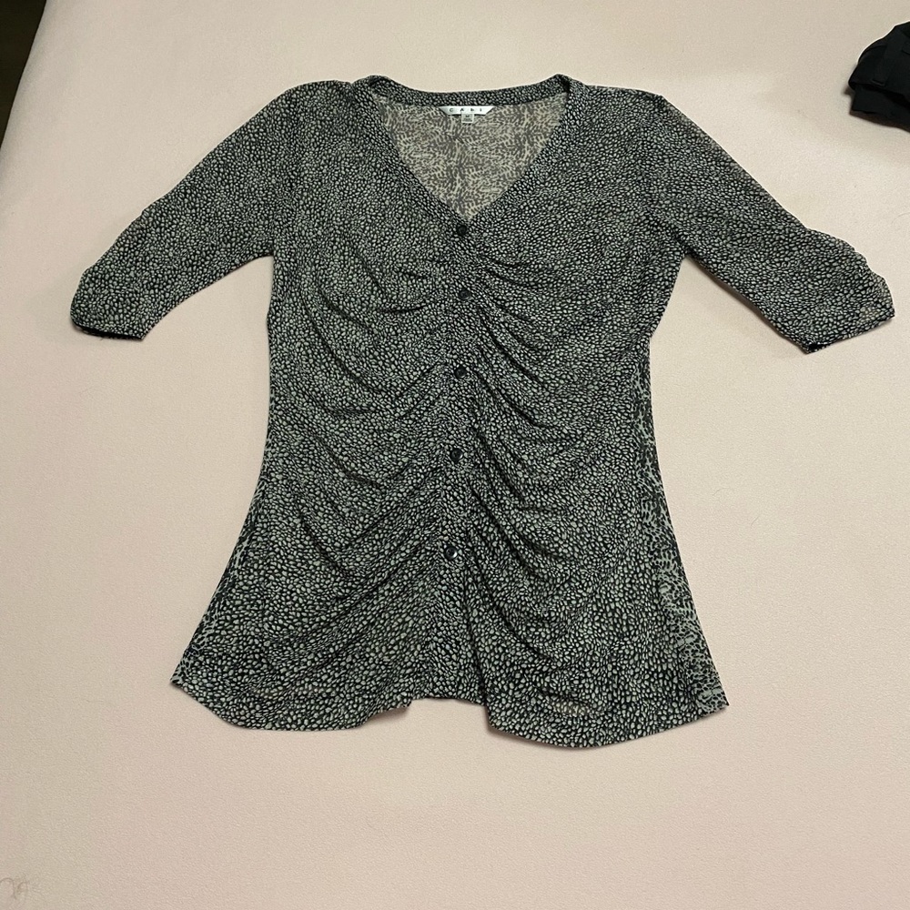 CAbi Gathered Blouse M